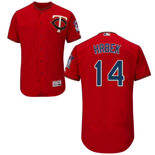 Twins #14 Kent Hrbek Red Flexbase Authentic Collection Stitched MLB Jersey